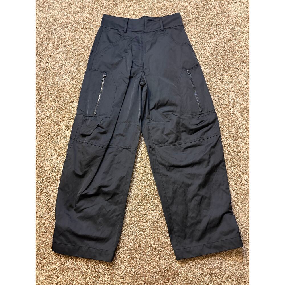 Y2K Sandro Oversized Cargo Pants Black Womens Size 34